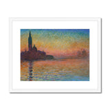 Monet, Claude. San Giorgio Maggiore by Twilight. (1908) - Print wedi’i Fframio