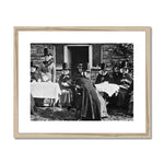 Welsh tea party in the 1860s. Print wedi’i Fframio