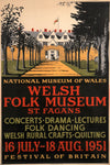 Poster Amgueddfa Werin Cymru, 1951