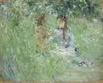 Morisot, Berthe. Menyw a Phlentyn mewn Dôl yn Bougival. (1882)